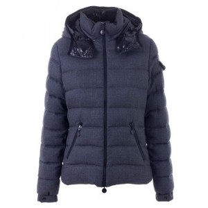 Moncler Bady Winter Women Down Jacket Zip Hooded Dark Gray