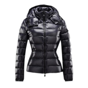 Moncler Bady Winter Women Down Jacket Zip Hooded Navy Blue