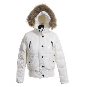 Moncler Classic Women Down Jacket Single-Breasted Slim White