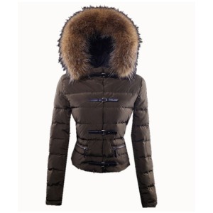 Moncler Crecerelle Top Quality Down Jacket Women Coffee