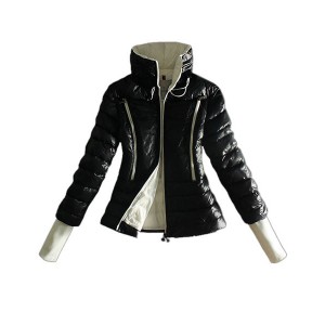 Moncler Design Down Womens Jackets Long Sleeve Zip Black
