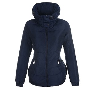 Moncler Epine Jackets For Womens Windproof Collar Dark Blue
