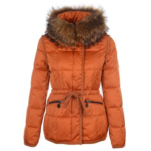 Moncler Fashion Women Jacket Down Short Orange