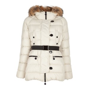 Moncler Gene Design Down Jackets Womens Decorative Belt White