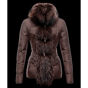Moncler Grillon Fashion Women Down Jackets Brown
