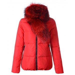 Moncler Lievre Classic Women Down Jackets Red Short