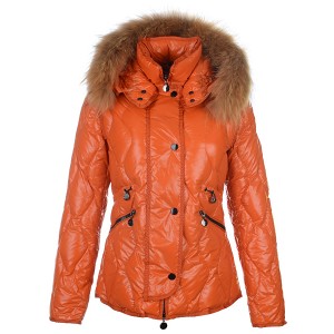 Moncler Lontre Fashion For Women Down Jacket Orange