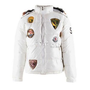 Moncler Multiple Logo Women Jackets Detachable Cap White