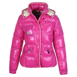 Moncler Quincy Down Jacket For Women Button Pink Short
