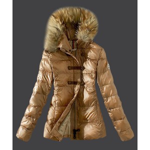 2016 Moncler Fashion Down Women Jacket Fur Collar Light Ta