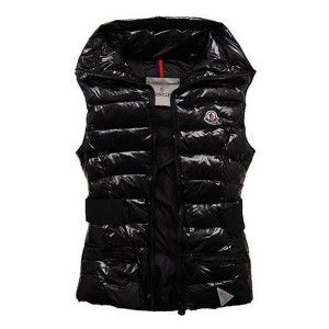 Moncler Classic Sleeveless Vests Women Lapel Black