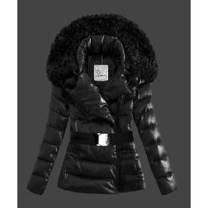 2016 Moncler Faucon Women Down Jacket Zip With Belt Black