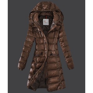 2016 Moncler Hermine Down Coats Womens Windproof Coffee