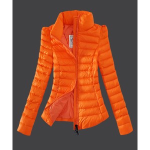 2016 Moncler Jackets Womens Zip Slim Stand Collar Yellow