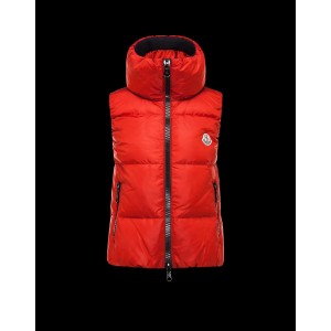 2016 Moncler PETY Top Quality Womens Down Vests Red