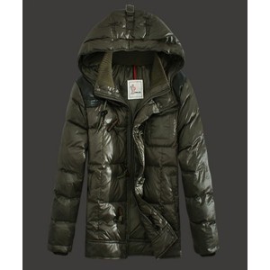 2016 Moncler Virgile Mens Down Jackets Hooded Army Green