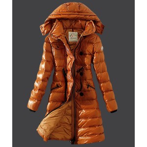 2016 Moncler Winter Down Coat Women Hooded Slim Yellow