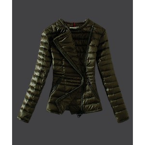 2016 Moncler Womens Down Jackets Featured Zip Army Green