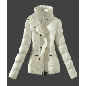 2016 Moncler Womens Down Jackets Stand Collar White