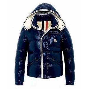 Moncler Branson Classic Mens Down Jackets Dark Blue Short