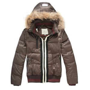 Moncler Designer Mens Down Jackets With Rabbit Hat Coffee