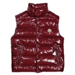 Moncler TIB Design Men Down Vests Sleeveless Dark Red