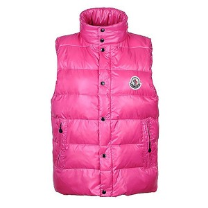 Moncler Unisex Down Vests Single-Breasted Pink