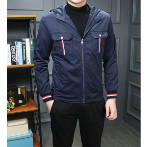 2018 Moncler Jackets For Men 162528 Black Dark Blue