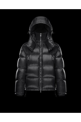 2017 New Style Moncler Millais Down Jackets For Men Zip Black