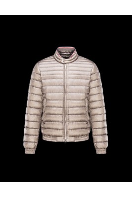 2017 New Style Moncler Mens Down Jackets Stand Collar Apricot