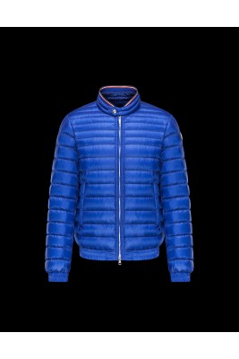 2017 New Style Moncler Mens Down Jackets Stand Collar Blue