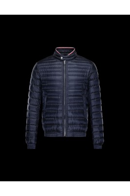 2017 New Style Moncler Mens Down Jackets Stand Collar Navy