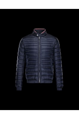 2017 New Style Moncler Mens Down Jackets Stand Collar Navy