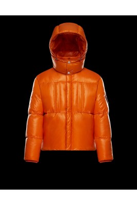 2017 New Style Moncler Mens Down Jackets Zip Orange