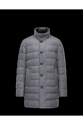 2017 New Style Moncler Top Quality Mens Down Coats Single Breasted Grey