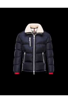 2017 New Style Moncler Winter Mens Down Jackets Fur Collar Blue
