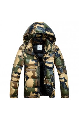 2017 New Style Moncler Mens Down Jackets Zip Camouflage