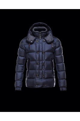 2017 New Style Moncler Fashion Mens Down Jackets Double Breasted Blue