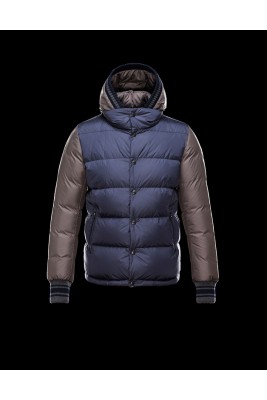 2017 New Style Moncler Leisure Mens Down Jackets Single Breasted Blue