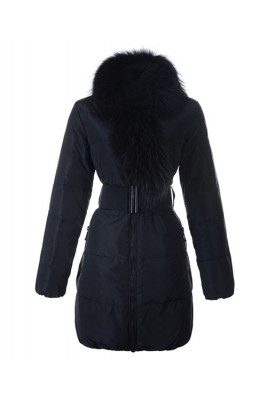 Moncler Lievre Womens Coat Designer Long Black
