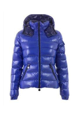 Moncler Bady Winter Women Down Jacket Zip Hooded Blue