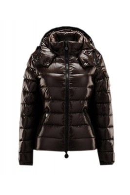 Moncler Bady Winter Women Down Jacket Zip Hooded Brown