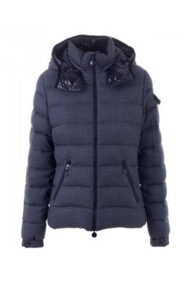 Moncler Bady Winter Women Down Jacket Zip Hooded Dark Gray