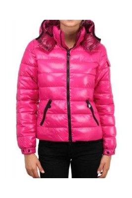 Moncler Bady Winter Women Down Jacket Zip Hooded Pink