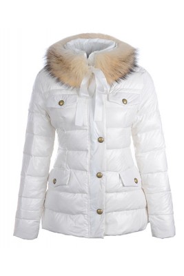 Moncler Cachalot Designer Jackets Down Women Short White