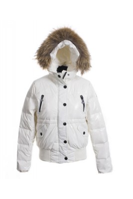 Moncler Classic Women Down Jacket Single-Breasted Slim White