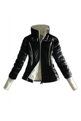 Moncler Design Down Womens Jackets Long Sleeve Zip Black