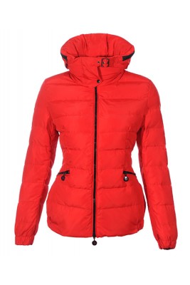 Moncler Epine Jackets For Womens Windproof Collar Zip Red