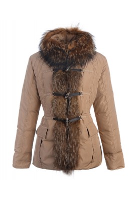 Moncler Grillon Fashion Jackets Women Down Khaki