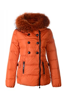 Moncler Herisson Fashion Womens Jacket Short Orange